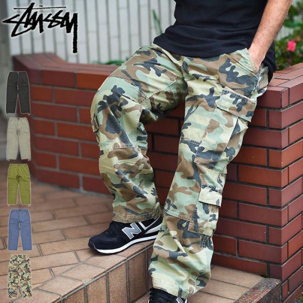STUSSY Ripstop Surplus Cargo ブルーカーゴパンツ STUSSY Ripstop Surplus Cargo - Washed Blue | THEROOM