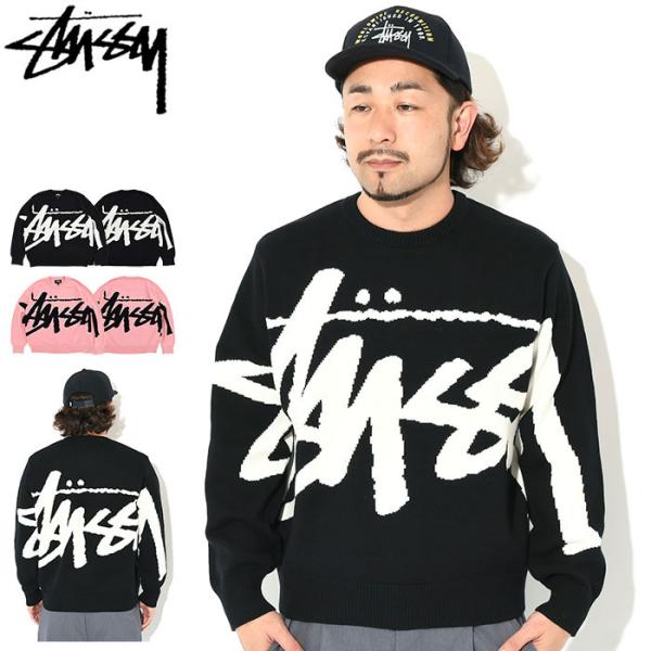 A*❁様 【サイズM】 Stüssy WORKGEAR クルーネックセーター STUSSY ステューシー AUTHENTIC WORKGEAR SWEATER