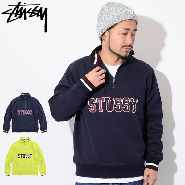 STUSSY ステューシー ジャケット メンズ Contrast Rib Mock Neck