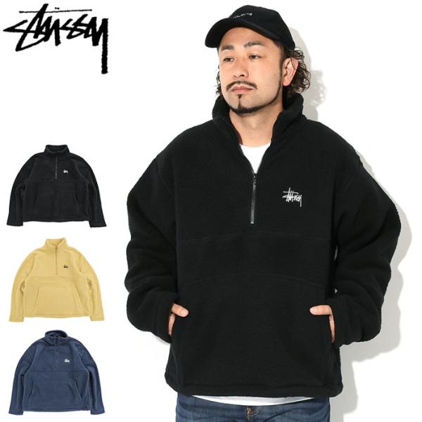 ステューシー ジャケット STUSSY メンズ Half Zip Mock Neck(stussy