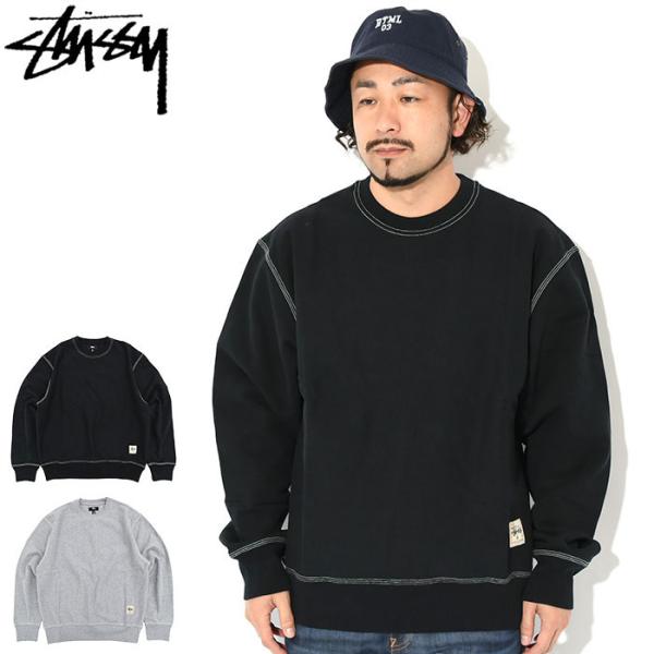てる セットアップ バラ売り可 STUSSY（ステューシー） トレーナー メンズ Contrast Stitch Label