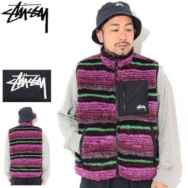 STUSSY ステューシー ジャケット メンズ Striped Sherpa STUSSY ステューシー ジャケット メンズ Striped Sherpa