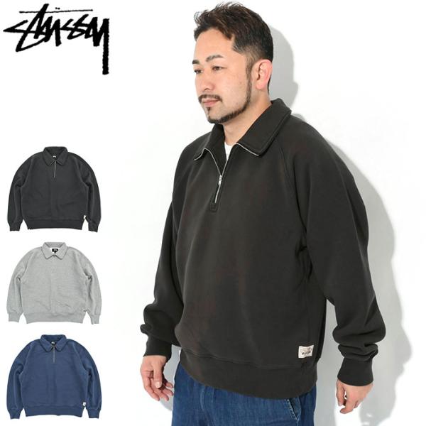 STUSSY FLEECE RAGLAN CREW スウェット ステューシー STUSSY ステューシー トレーナー メンズ Fleece Raglan Zip Mock