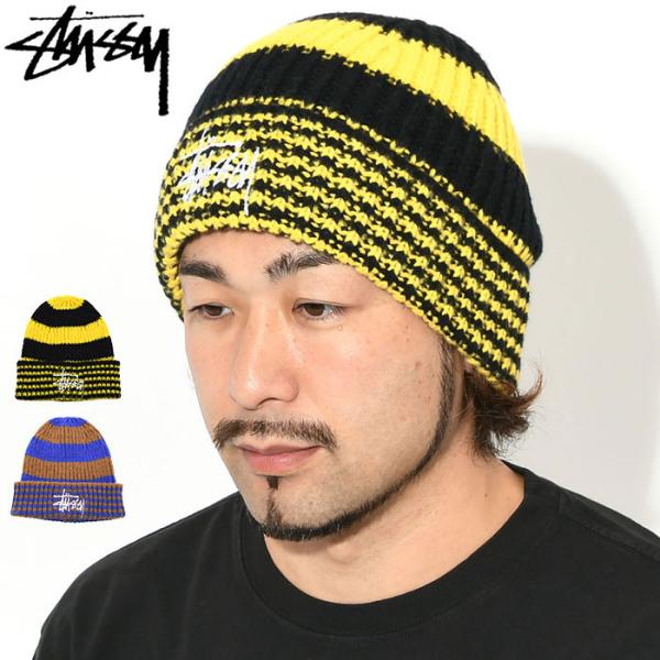 stussy ビーニー ニット帽　ボーダー STUSSY ステューシー ニット帽 Striped Big Basic ( stussy
