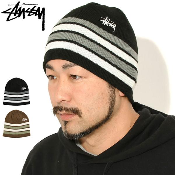 レア★OLD STUSSY　ニットキャップ STUSSY（ステューシー） ニット帽 STUSSY Basic Striped Skullcap