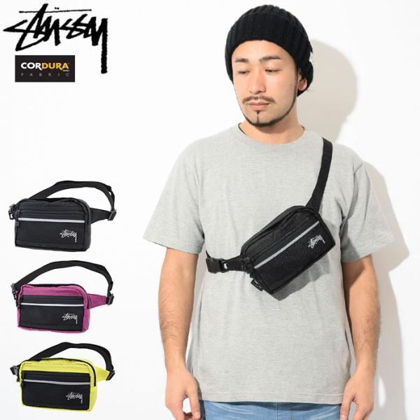 STUSSY ウエストポーチ 黒ゴールド STUSSY ウエストポーチ 黒ゴールド