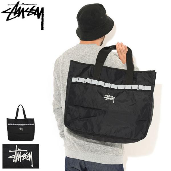 STUSSY　2WAYトートバッグ USA製 人気が高い STUSSY メルカリ - 2WAYトートバッグ/ブラック