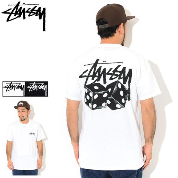 STUSSY ステューシー PAIR OF DICE 半袖 ロゴ入り Tシャツ STUSSY ステューシー Tシャツ 半袖 メンズ Pair Of Dice