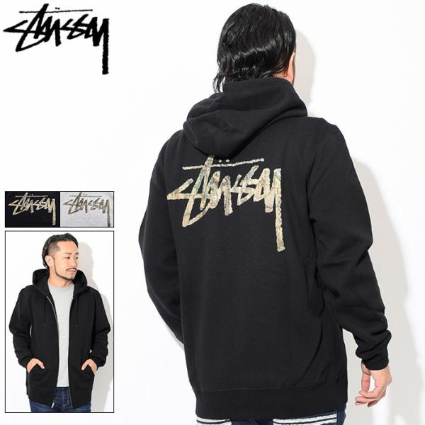 ステューシー パーカー ジップアップ STUSSY メンズ Camo Stock