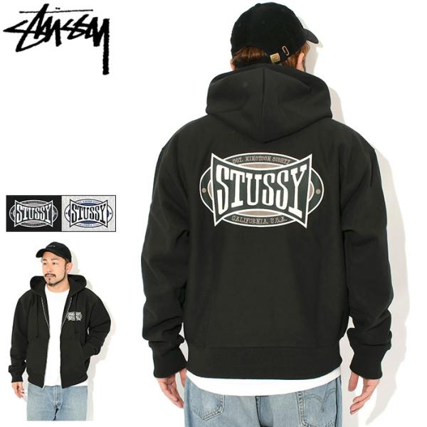 STUSSY（ステューシー） パーカー ジップアップ メンズ Champion Oval