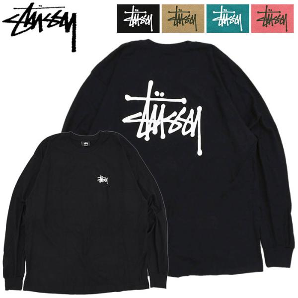 ステューシー BASIC STUSSY◆ロングTシャツ 黒 XL◆ロンT STUSSY ステューシー ロンT Tシャツ 長袖 メンズ Basic Stussy