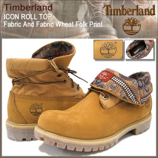 ティンバーランド Timberland ブーツ メンズ アイコン ロールトップ ファブリック アンド ファブリック ウィート フォーク  プリント(6826A)