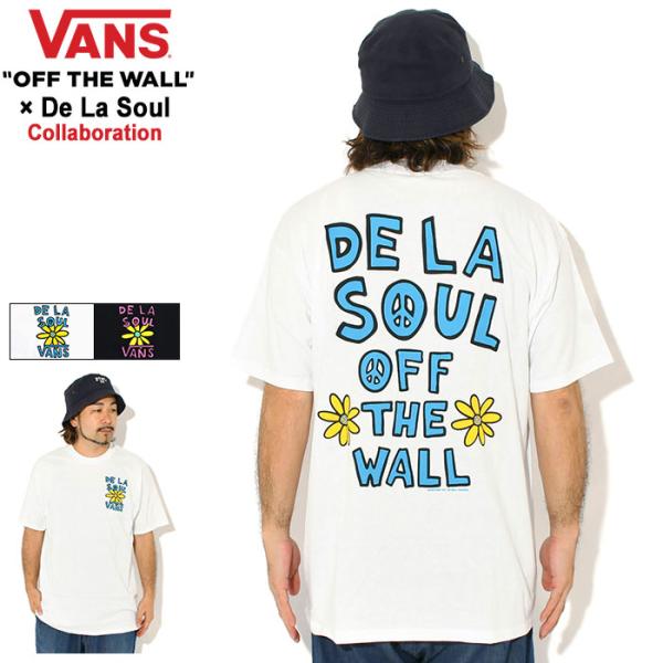 バンズ Tシャツ 半袖 VANS メンズ デ・ラ・ソウル D.A.I.S.Y コラボ ( VANS×De La Soul D.A.I.S.Y S/S Tee カットソー VN00134DWHT VN00134DBLK )[M便 1/1]