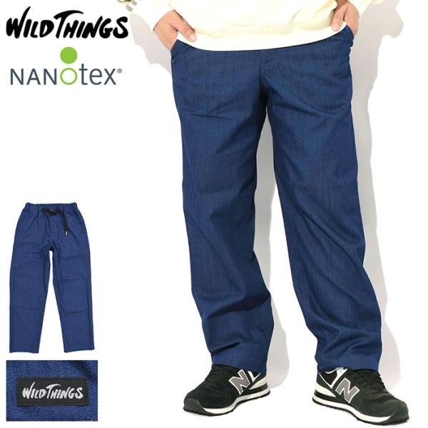 WILDTHINGS ワイルドシングス ナノテックス デニム パンツ 日本製 NANOTEX DENIM PANTS WT25036KB / デニムパンツ ストレッチデニム ジーンズ メンズ ナノテックス イージーパンツ 撥水 2025SS icefield_wil-wt25036kb