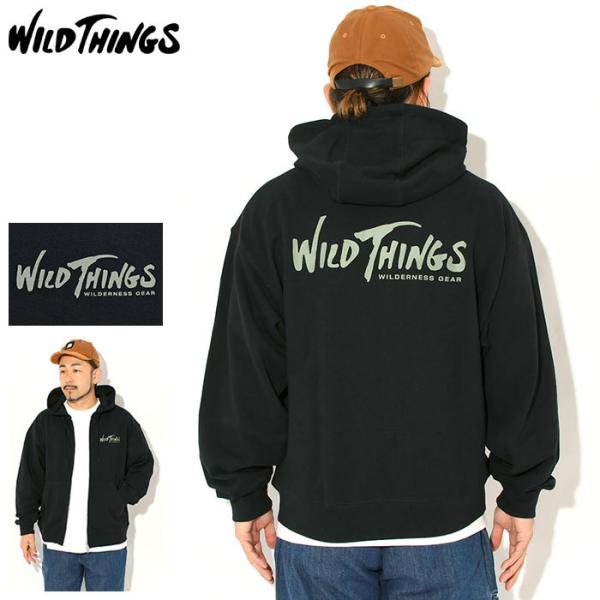 ワイルドシングス パーカー ジップアップ WILD THINGS メンズ ウィルダネス ギア スウェット フル ジップ フーディ ( Wilderness Gear Zip Hoodie WT26142IS )