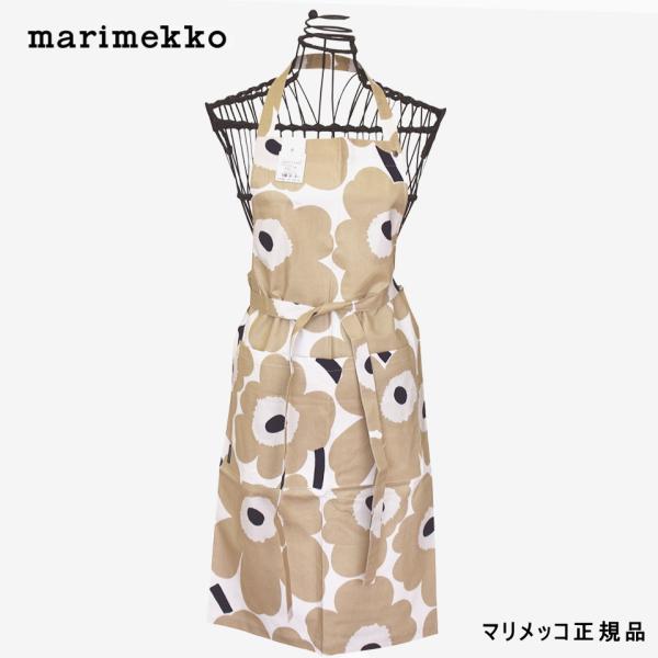 新品　marimekko Mini Unikko エプロン　イエローベージュ 新品 marimekko Mini Unikko エプロン イエローベージュ - メルカリ