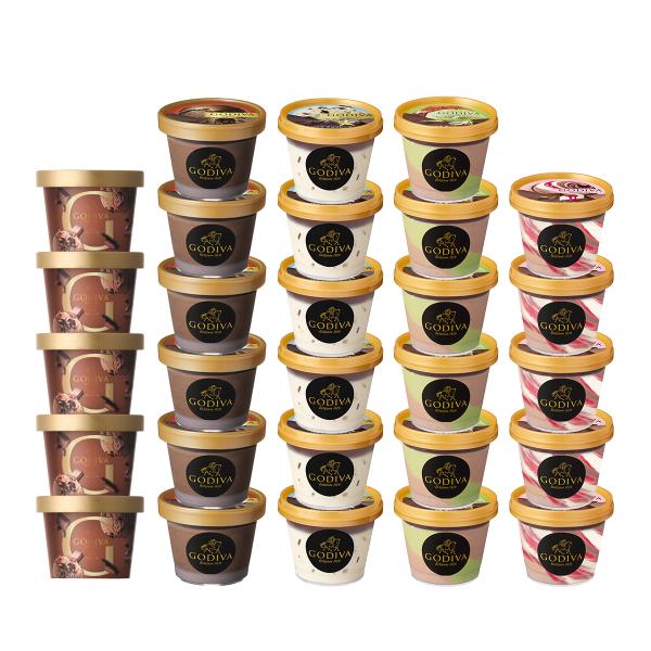 【バレンタインにおすすめ】ゴディバのチョコレート“そのもの”を楽しめるカップアイスクリームの詰め合わせ28個セット プレゼント　G-28