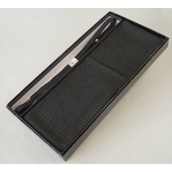 和装小物 夏の喪服用 黒の絽の帯〆、帯揚げセット 正絹 お葬式用黒着付  