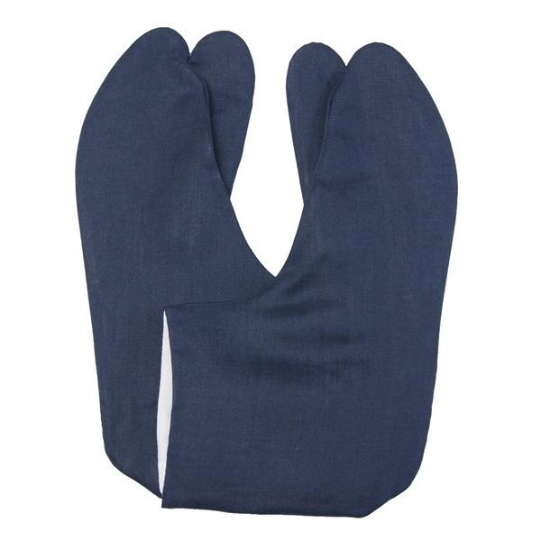 男夏用本麻紺色足袋　暑い時期のたび四枚こはぜ　24.5cmから28cm　メンズ着物和装小物　日本製
