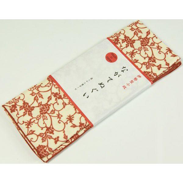 ガーゼ長尺手拭 木成色地 朱色花小紋柄 肌に優しい 和雑貨 26 101 04 着物と和装小物の店 いちかわ 通販 Yahoo ショッピング