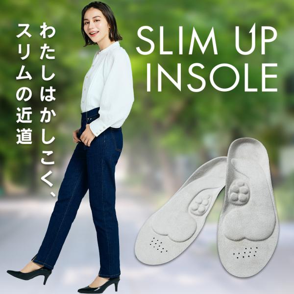 インソール スリムアップインソール 2足セット 姿勢 補正 健康 中敷き スニーカー 革靴 シューズ 姿勢改善 骨格筋 履いて歩くだけ 爆買
