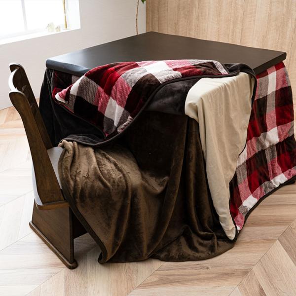 こたつ布団用 中掛け毛布 洗える ハイタイプ フランネル 約80×120×65cm 洗えるハイタイプこたつ中掛け毛布 こたつ布団用 中掛け毛布 洗える ハイタイプ フランネル 約80×120×65cm