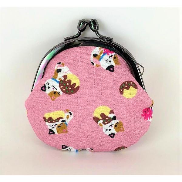 たこやき三毛猫がまぐち Pk ピンク ねこ みけねこ かわいい お返し がま口 コインケース 小銭入れ ミニ財布 小さい アクセサリーケース おみやげ処いちびり庵 通販 Yahoo ショッピング