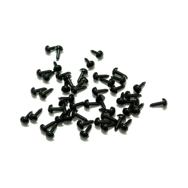 ぬいぐるみや人形用の目玉ボンドなどを利用して人形に刺します。■100個入り・サイズ：全長16mm 目玉直径 約9mm・挿入部サイズ：長さ約11mm  直径約3.5mm■メール便をご希望の場合発送方法を「メール便」を選択して下さい。メール便を...