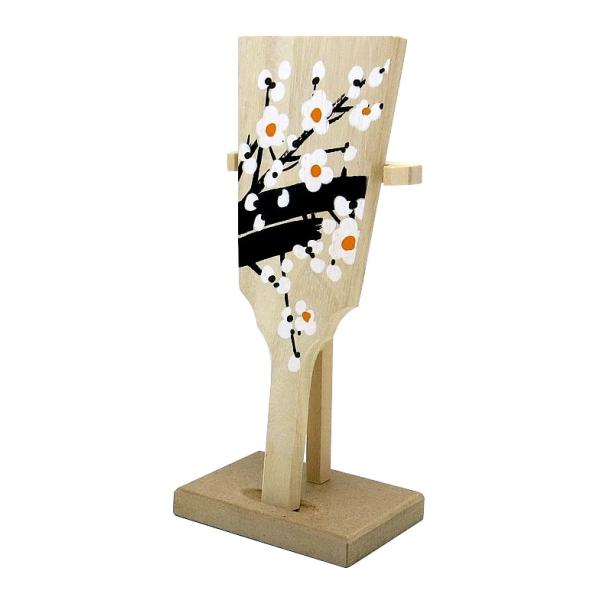 【本桐】６寸（空板+スタンドセット）（高さ約18cm）  羽子板  押絵 木目込 プレス 材料 部材 羽根突き 手芸 飾り台 羽子板スタンド