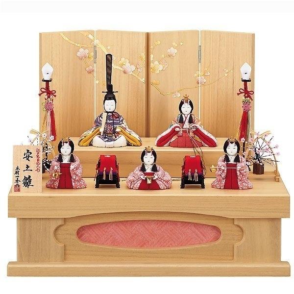 雛人形 一秀 江戸木目込み 五人揃い 収納飾り 幅48cm : いち藤 - 通販