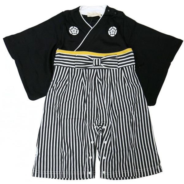 【商品情報】袴風ロンパースかわいい赤ちゃんのメモリアルの１ページを飾るアイテムにお使い下さい。出産祝いのプレゼントや初節句やお宮参りなどのプレゼントに贈ると喜ばれますよ♪サイズ80cm：体重11kg 身丈約58cm 身幅約26cmポリエステ...