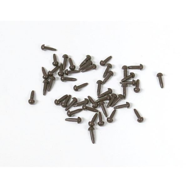 ぬいぐるみや人形用の目玉ボンドなどを利用して人形に刺します。■茶色■100個入り・サイズ：全長約7.1〜7.2mm 目玉直径約3mm・挿入部サイズ：長さ約6.1mm 直径約1.1〜1.2mm■メール便について商品をお客様の郵便ポストに投函す...