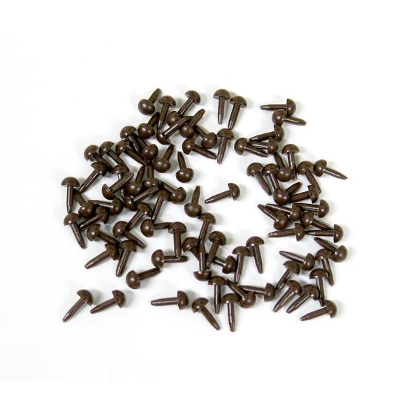 ぬいぐるみや人形用の目玉ボンドなどを利用して人形に刺します。■茶色■100個入り・サイズ：全長約8mm 目玉直径約4mm・挿入部サイズ：長さ約6mm 直径約1.3〜1.5mm■メール便について商品をお客様の郵便ポストに投函するサービスです。...