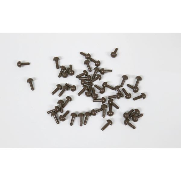 ぬいぐるみや人形用の目玉ボンドなどを利用して人形に刺します。■茶色■100個入り・サイズ：全長9.7〜9.8mm 目玉直径 約5mm・挿入部サイズ：長さ約7mm  直径約2mm■メール便について商品をお客様の郵便ポストに投函するサービスです...