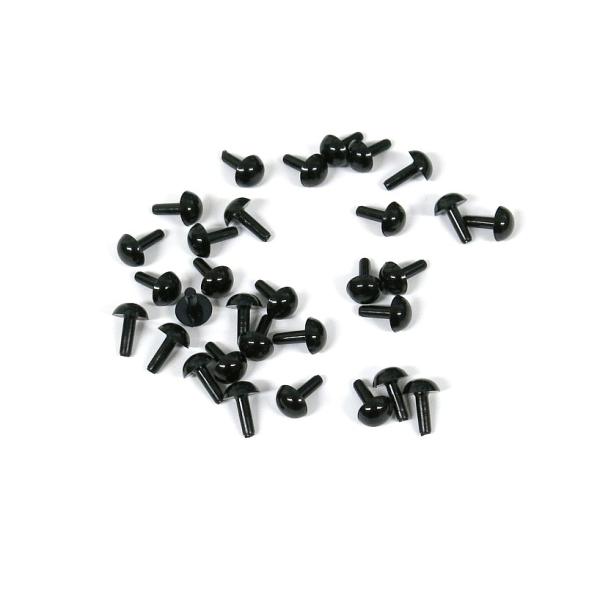 ぬいぐるみや人形用の目玉ボンドなどを利用して人形に刺します。■100個入り・サイズ(約)：全長11mm 目玉直径 7.5mm・挿入部サイズ(約)：長さ8mm  直径2.5mm★ギフトについてこちらの商品はギフト未対応になります。ご注文時にギ...