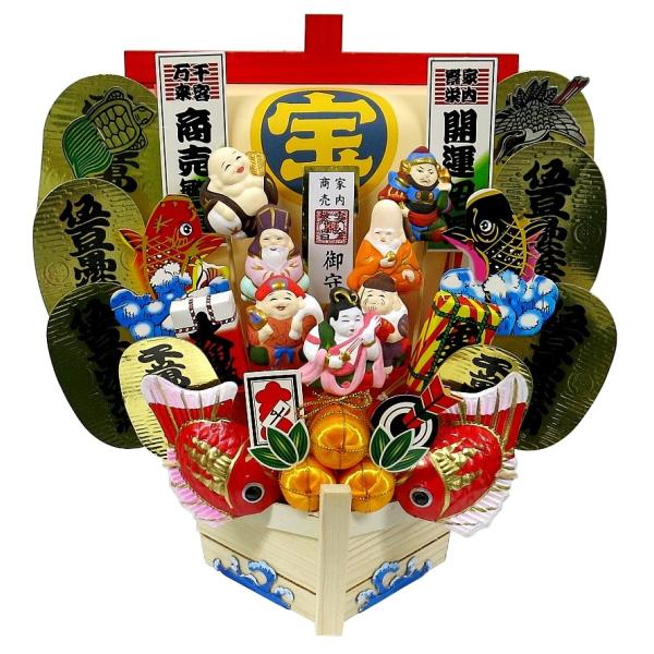 宝船 特大 開運 縁起物 熊手 酉の市 室内 正月 たから船 : いち 宝船 特大 開運 縁起物 熊手 酉の市 室内 正月 たから船 : いち