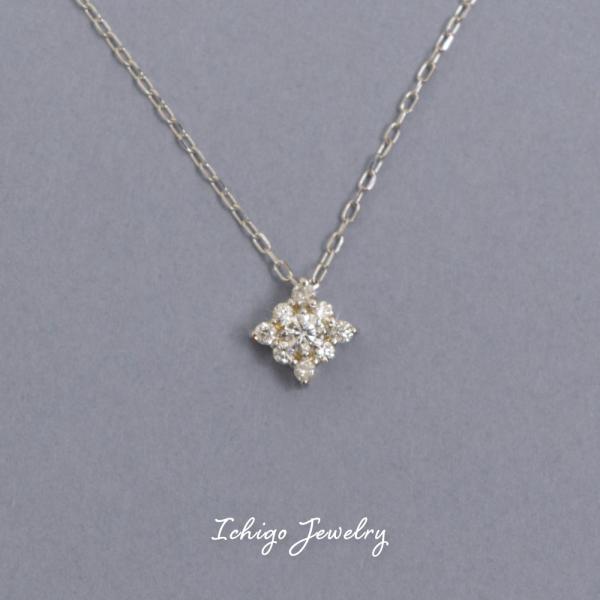 Arpege アルページュ　k10 ダイヤモンドネックレス 受注生産】ダイヤモンド ネックレス 10金 k10 10k ホワイトゴールド