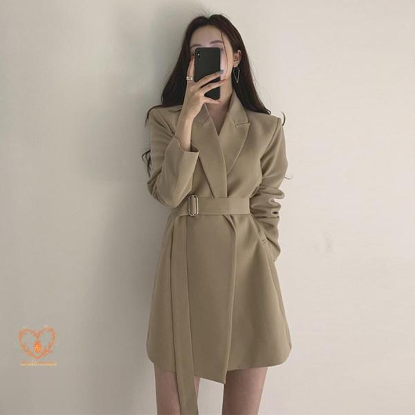スーツジャケット レディース 秋冬 コート ジャケット厚手で保温性に優れる 上着 カジュアル ファーフード きれい オフィス 大きいサイズ  オシャレ通勤 春 秋 冬 スーツジャケット レディース ベルト付き スーツアウター