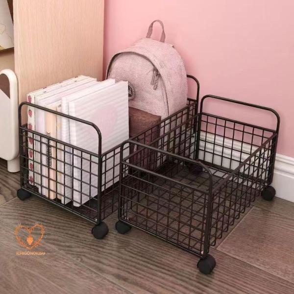 ワゴン キャスター付き 低い デスクの下に ブック 書類収納 デスクの上に 整理 鉄製 見やすい 大容量