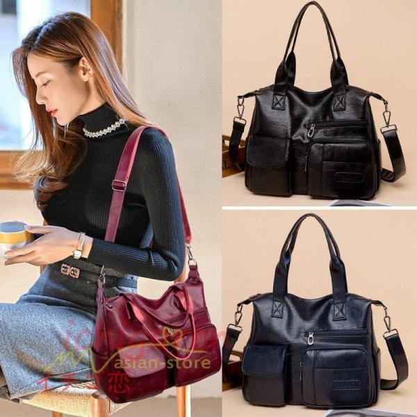 レディース ママバッグ 大きめ ディパック 肩掛け手提げ 仕事用 通学 通勤 オフィス カジュアル お出かけ   斜めがけバッグ 斜め掛け肩掛け トレンド 収納 おしゃれ 手提げ袋 軽い カジュアル 2021 新作トレンド 流行り 鞄 お洒...