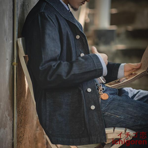 デニムジャケット メンズ ブリーチ加工 ウォッシュ加工 ジャケット