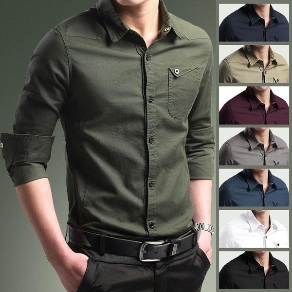 シャツ メンズ ワイシャツ Yシャツ 無地 長袖 折り襟 ボタン 胸ポケット付き 通勤 大きいサイズあり 職場 仕事 ビジネス 秋ファッション Iy 一号屋 通販 Yahoo ショッピング