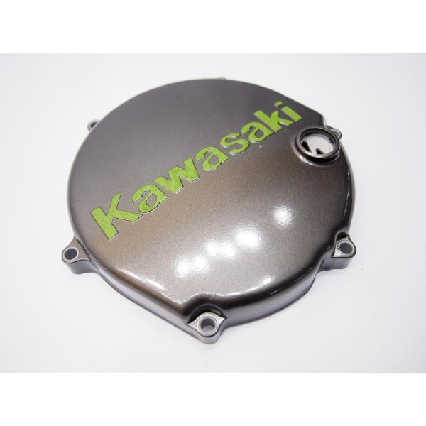 塗装後未使用KX250 L型純正エンジンカバー メラミン塗装ガンメタ 