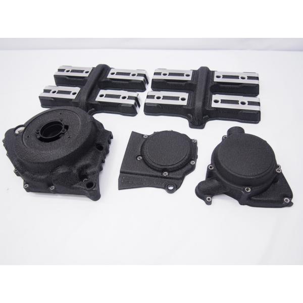 塗装後未使用V-MAX1200純正エンジンカバー6点set結晶塗装チジミ.チヂミ