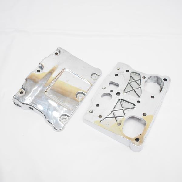 ハーレーツインカムヘッドカバー 部品屋K&W 【EMD】ロッカーカバー カラー：ブラックカット