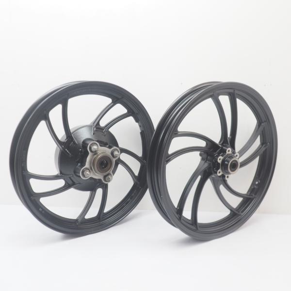 塗装後未装着 RZ250 RZ350 純正 ホイール 前後セット メラミンブラック