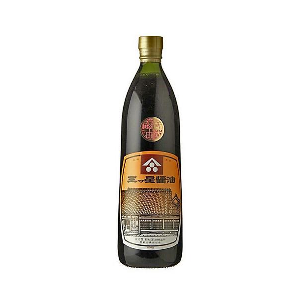 【堀河屋野村】三ツ星醤油　900ｍｌ 濃い口醤油（本醸造）　ギフト プレゼント(4582212220019)