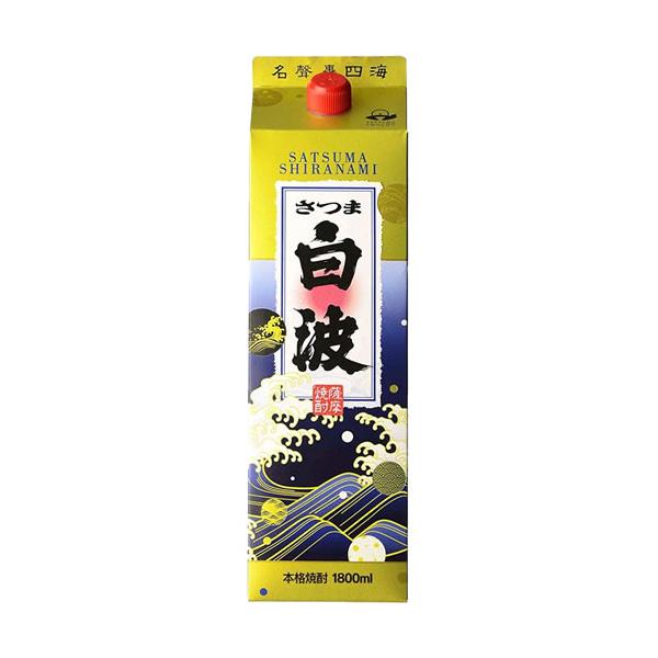 紙パック さつま白波 1800ml 25度 いも焼酎 本格焼酎 薩摩酒造 鹿児島　ギフト プレゼント(4973766000323)