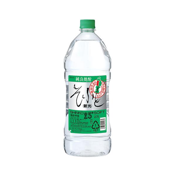 焼酎 甲類 大容量 オエノン そふと新光 25度 2700ml ペット 6個まで1個口配送可能　ギフト プレゼント(4967860141075)
