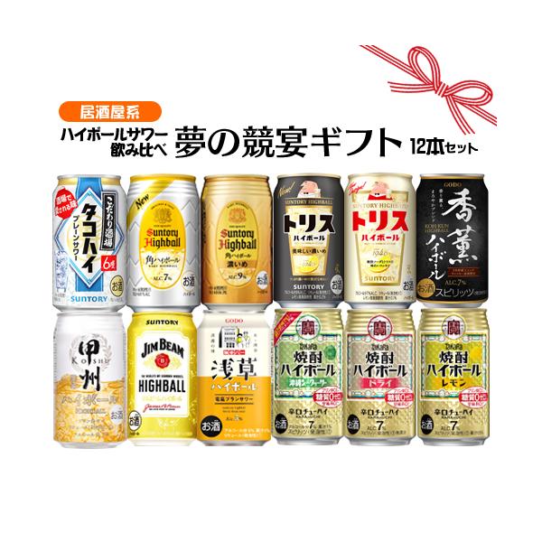 ギフト プレゼント ハイボール サワー 12本 居酒屋系 飲み比べ 夢の競宴 ハイボール サワー 12本セット 送料無料 サントリー タカラ チューハイ 詰合せ Buyee Buyee 日本の通販商品 オークションの代理入札 代理購入